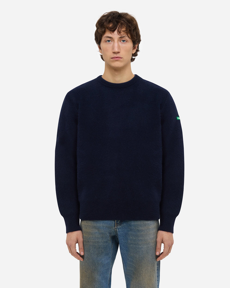 Badge Knit Sweater | Navy