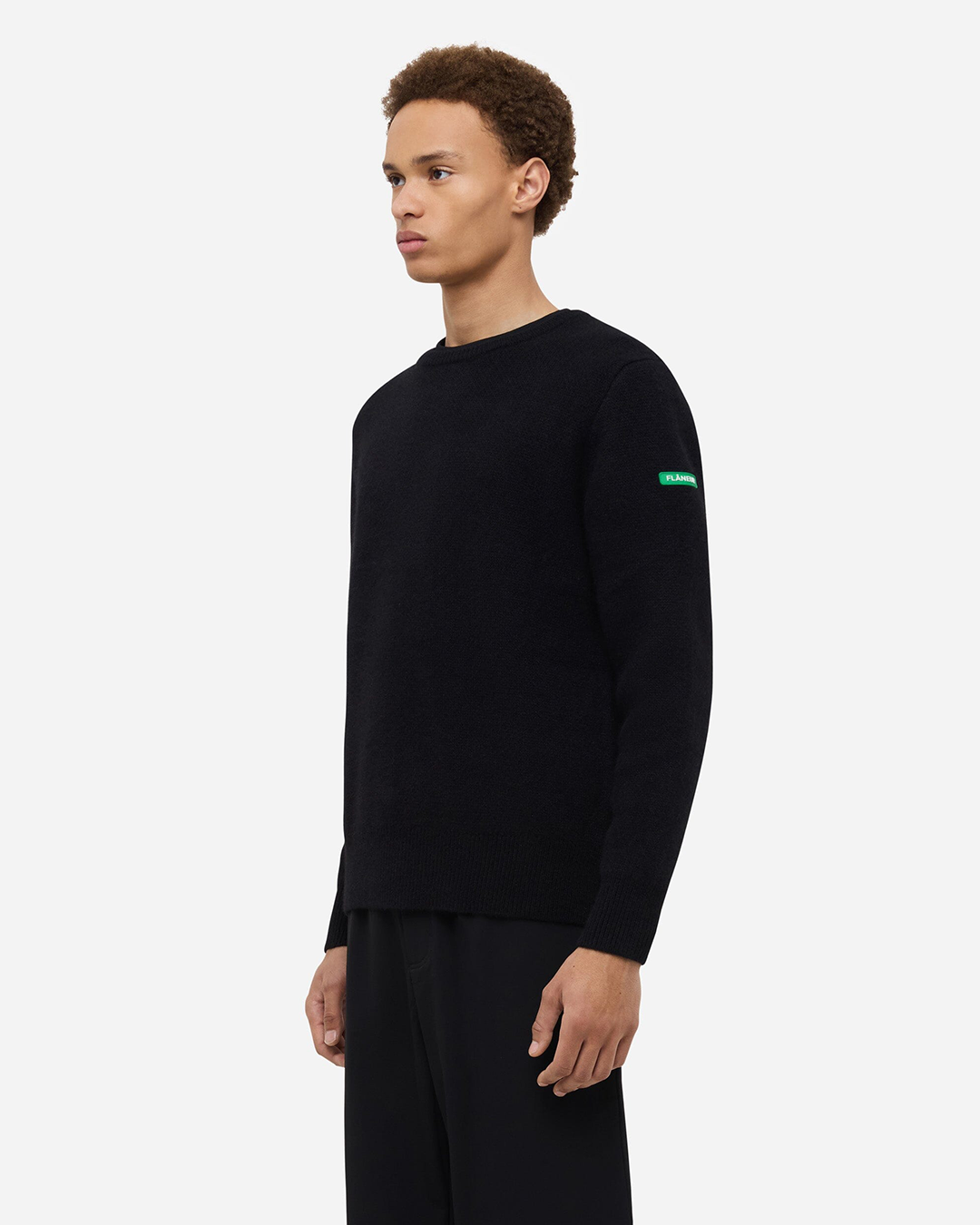 Badge Knit Sweater | Schwarz