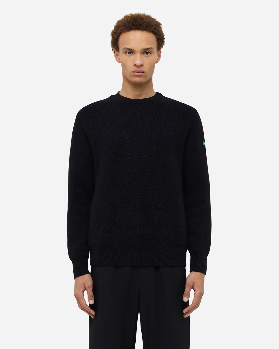 Badge Knit Sweater | Schwarz