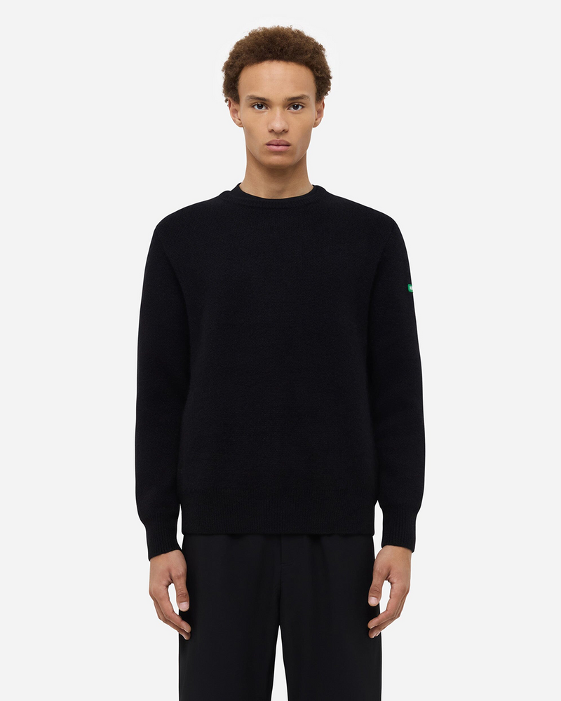Badge Knit Sweater | Black