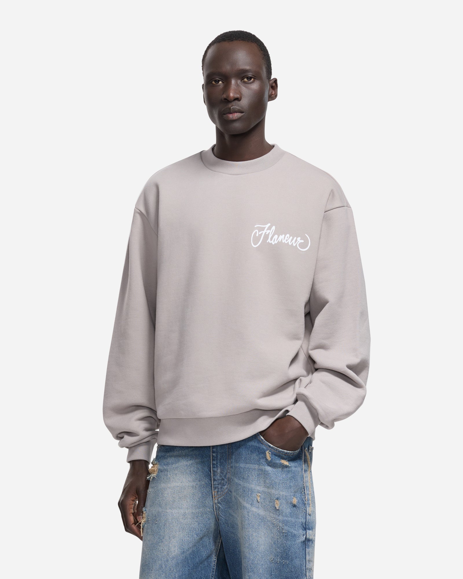 City Airbrush Sweater | Light Grey