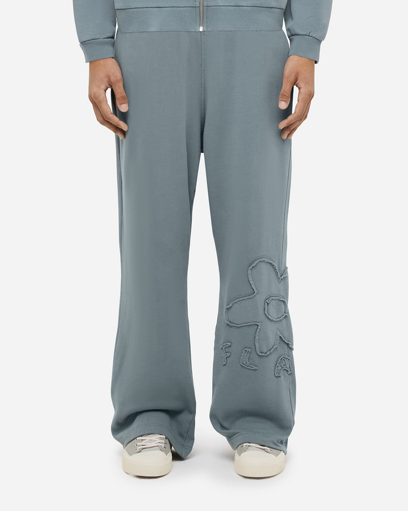 Blossom Patches Sweatpants | Steel Green