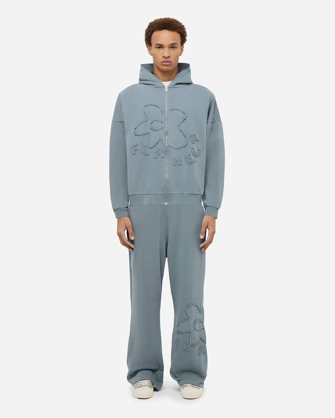 Blossom Patches Sweatpants | Steel Green