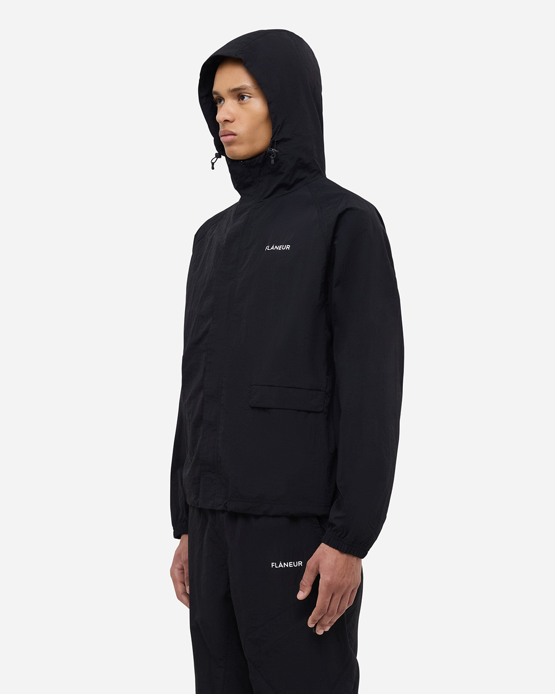 Turtle Nylon Jacket | Zwart