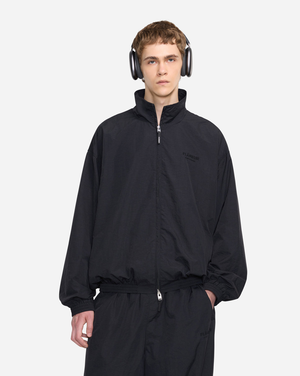 Sound & Design Oversized Track Jacket | Black