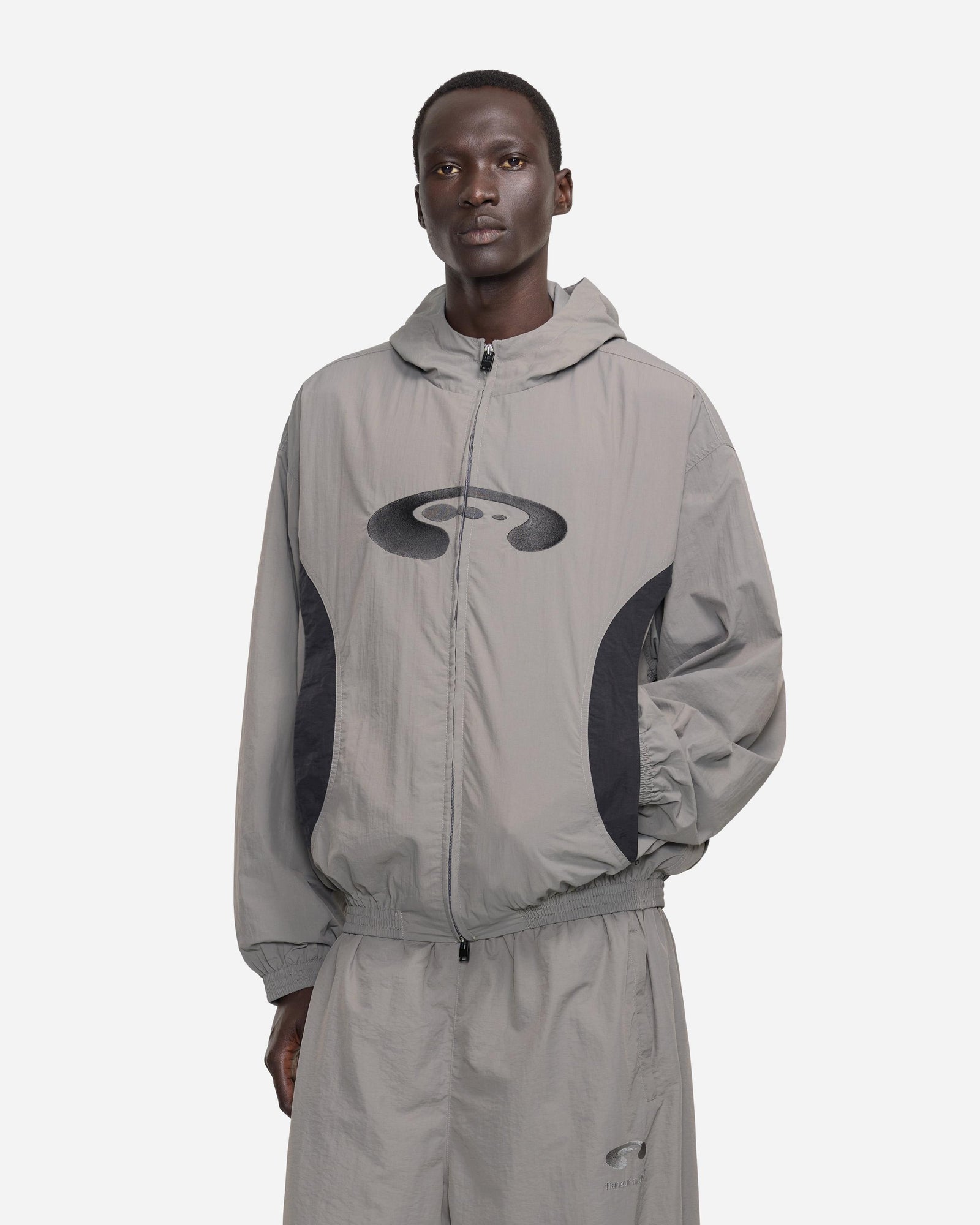 Flâneur Music Paneled Track Jacket | Grey