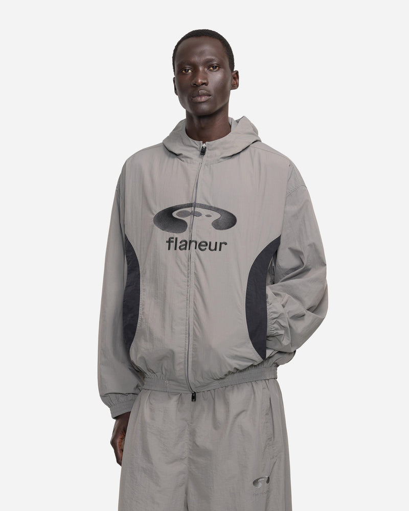 Flâneur Music Paneled Track Jacket | Grey