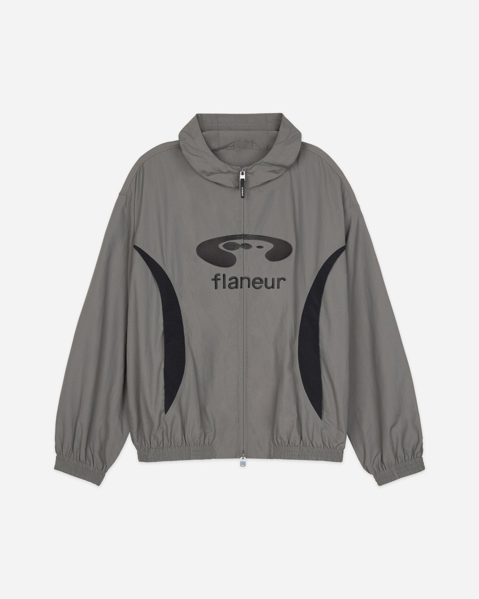Flâneur Music Paneled Track Jacket | Grey