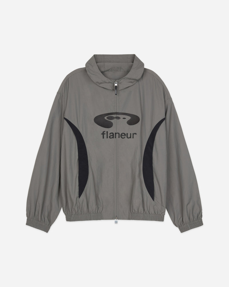 Flâneur Music Paneled Track Jacket | Grey