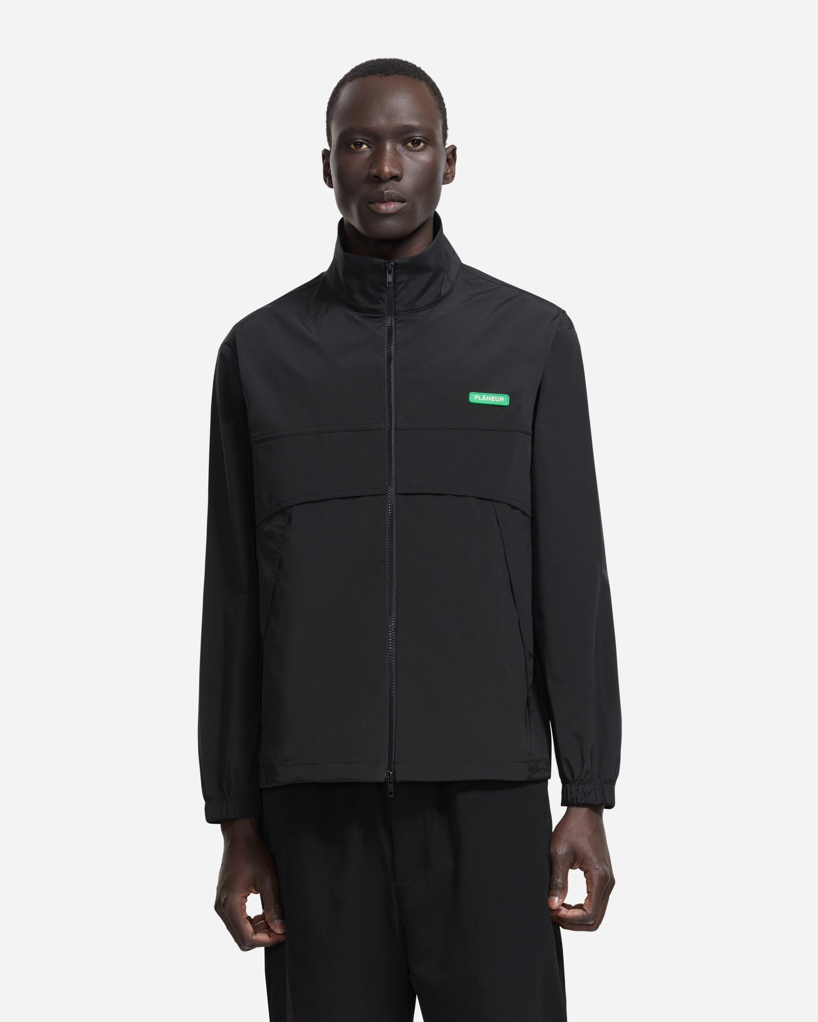 Badge Track Jacket | Zwart
