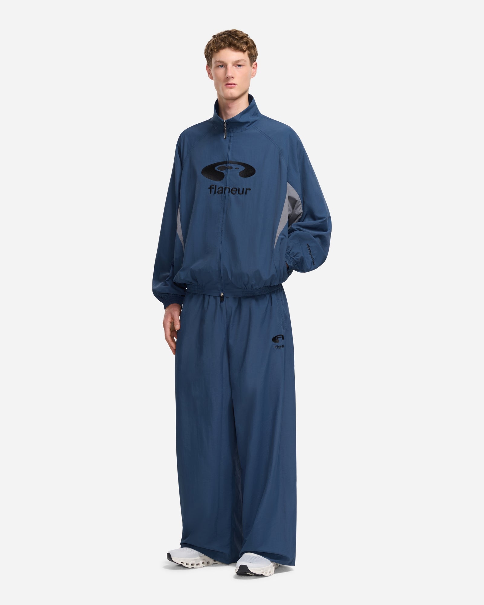Flaneur Music Paneled Track Jacket | Navy