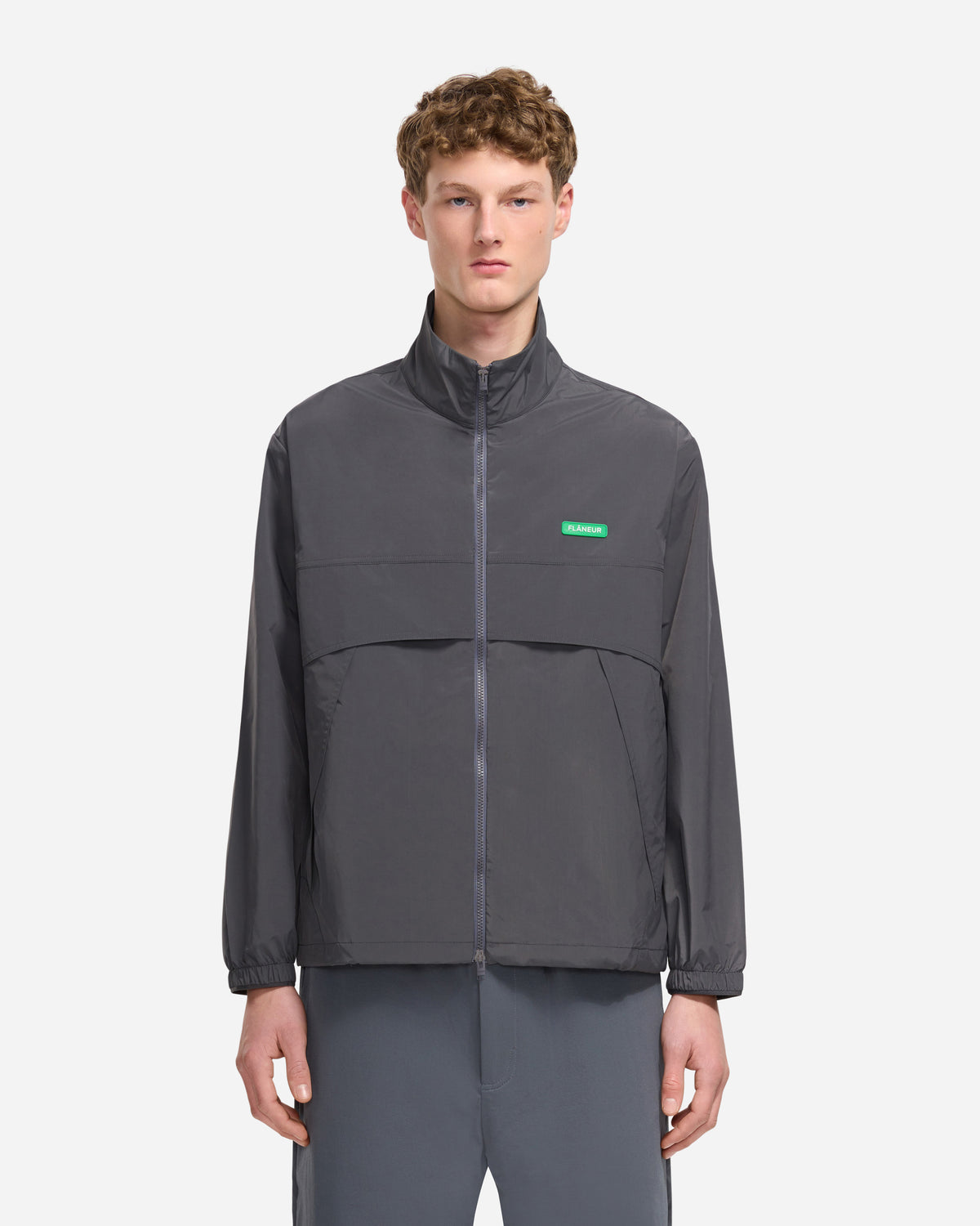 Badge Track Jacket | Dark Grey