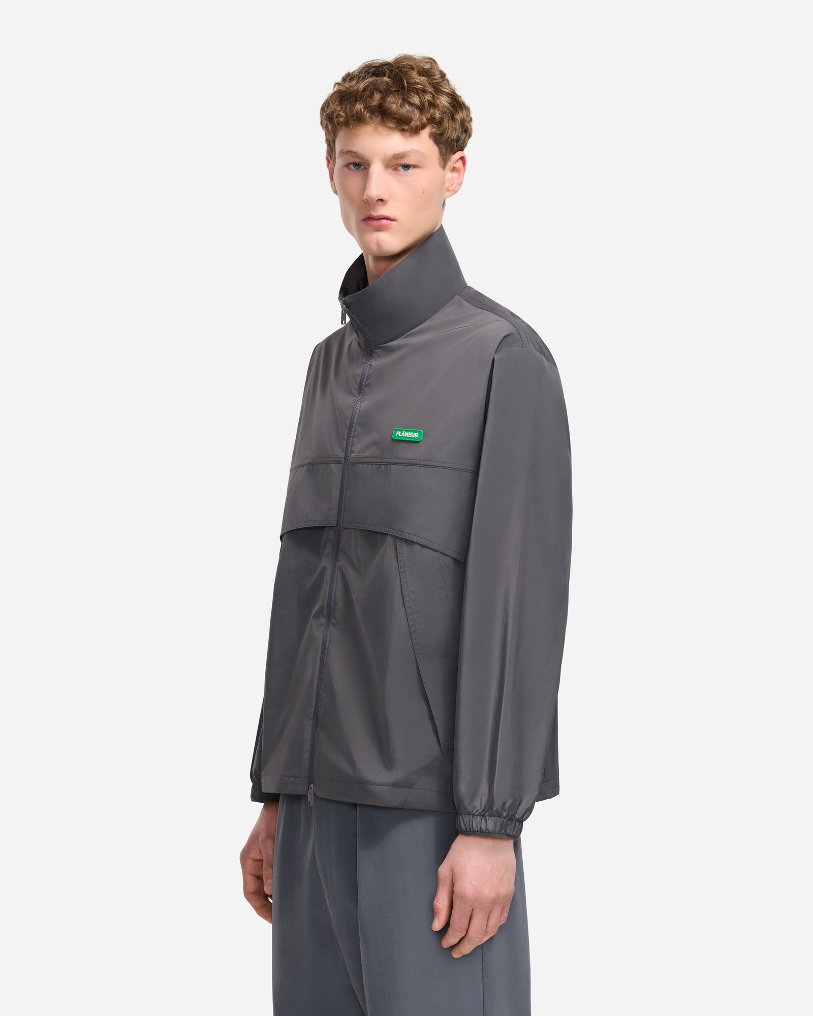 Badge Track Jacket | Dark Grey