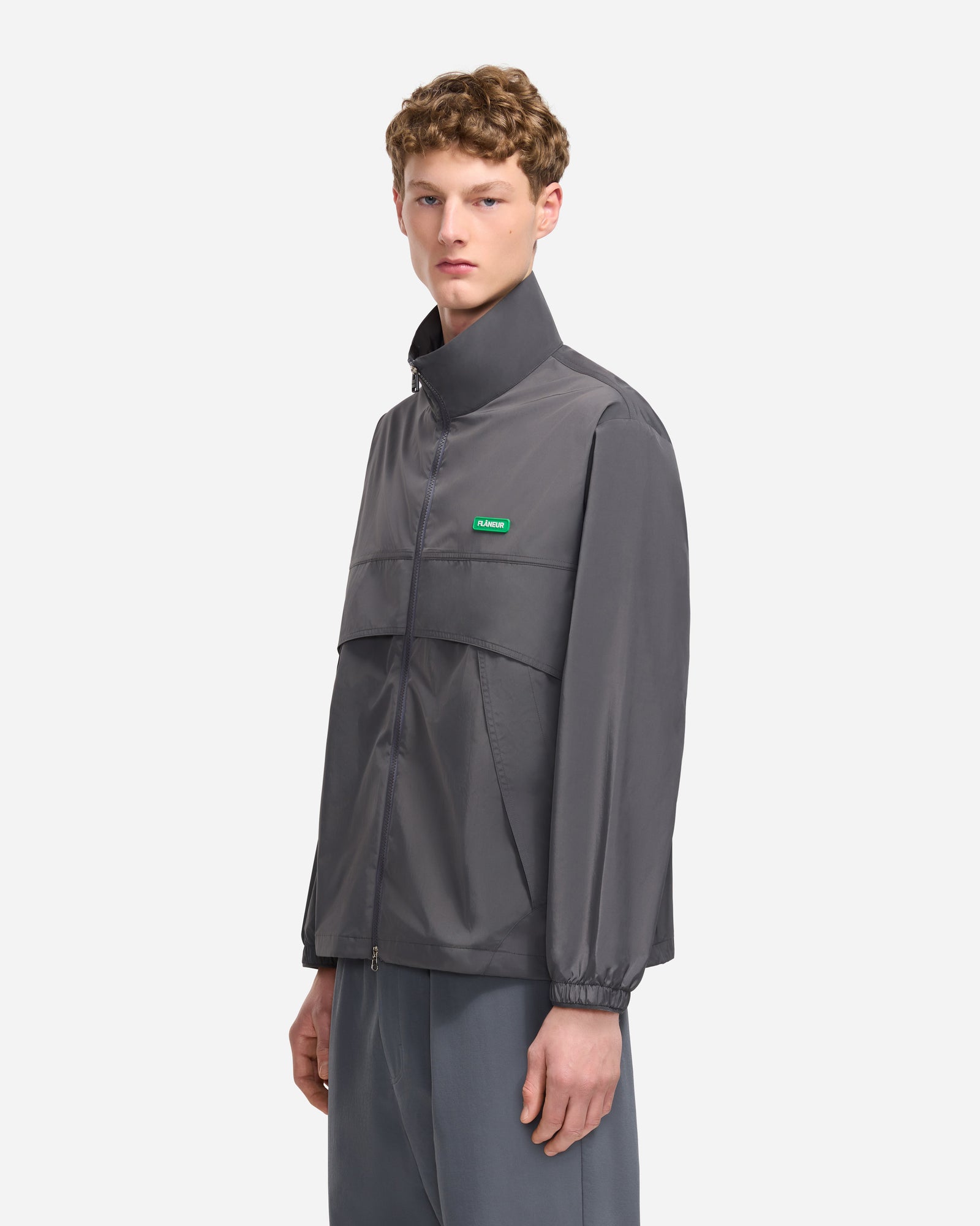Badge Track Jacket | Dark Grey