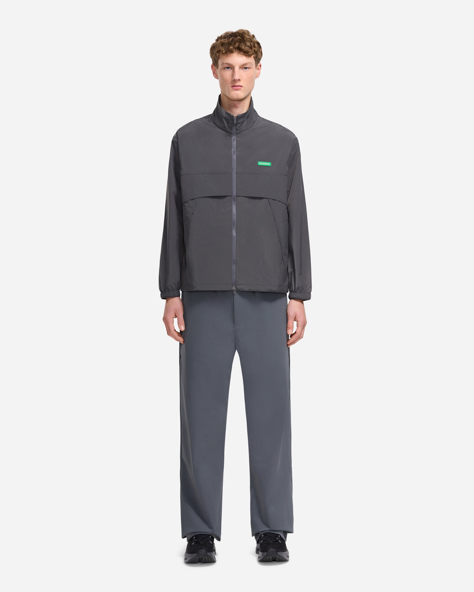Badge Track Jacket | Dark Grey