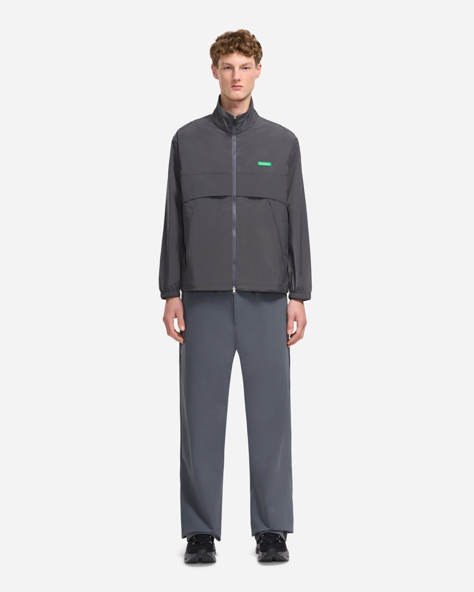 Badge Track Jacket | Dark Grey