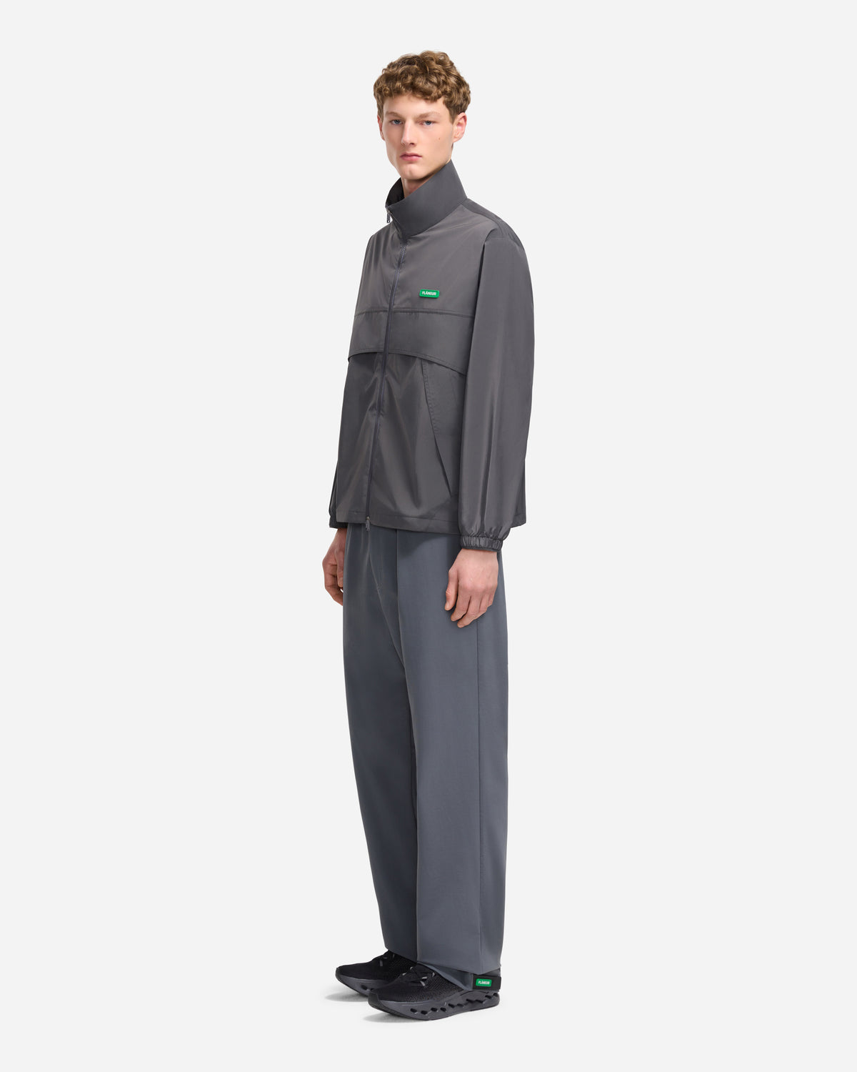 Badge Track Jacket | Dark Grey