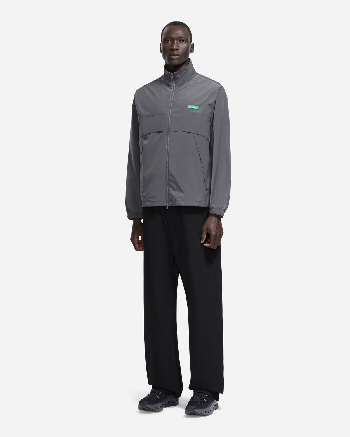 Badge Track Jacket | Dark Grey