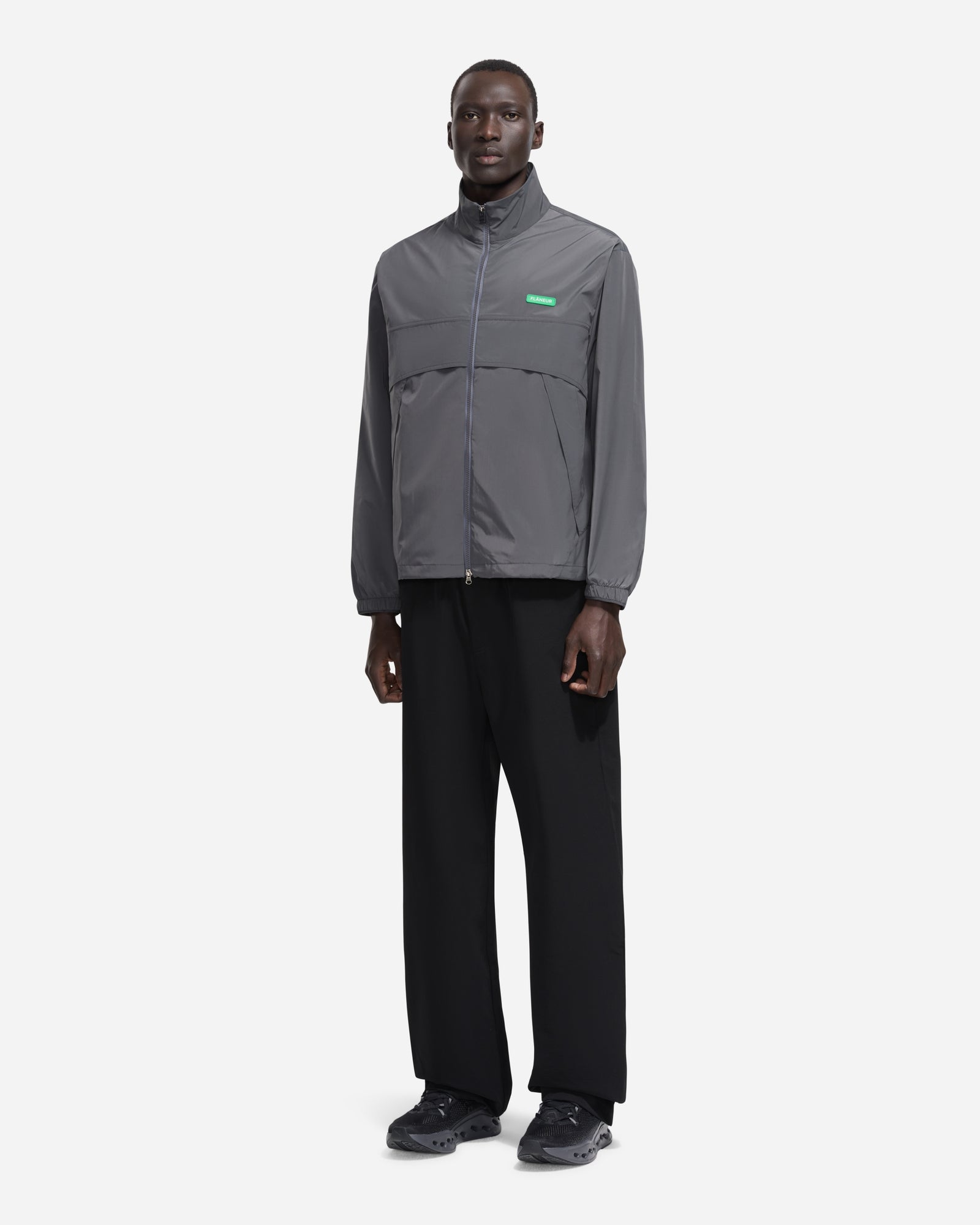 Badge Track Jacket | Dark Grey