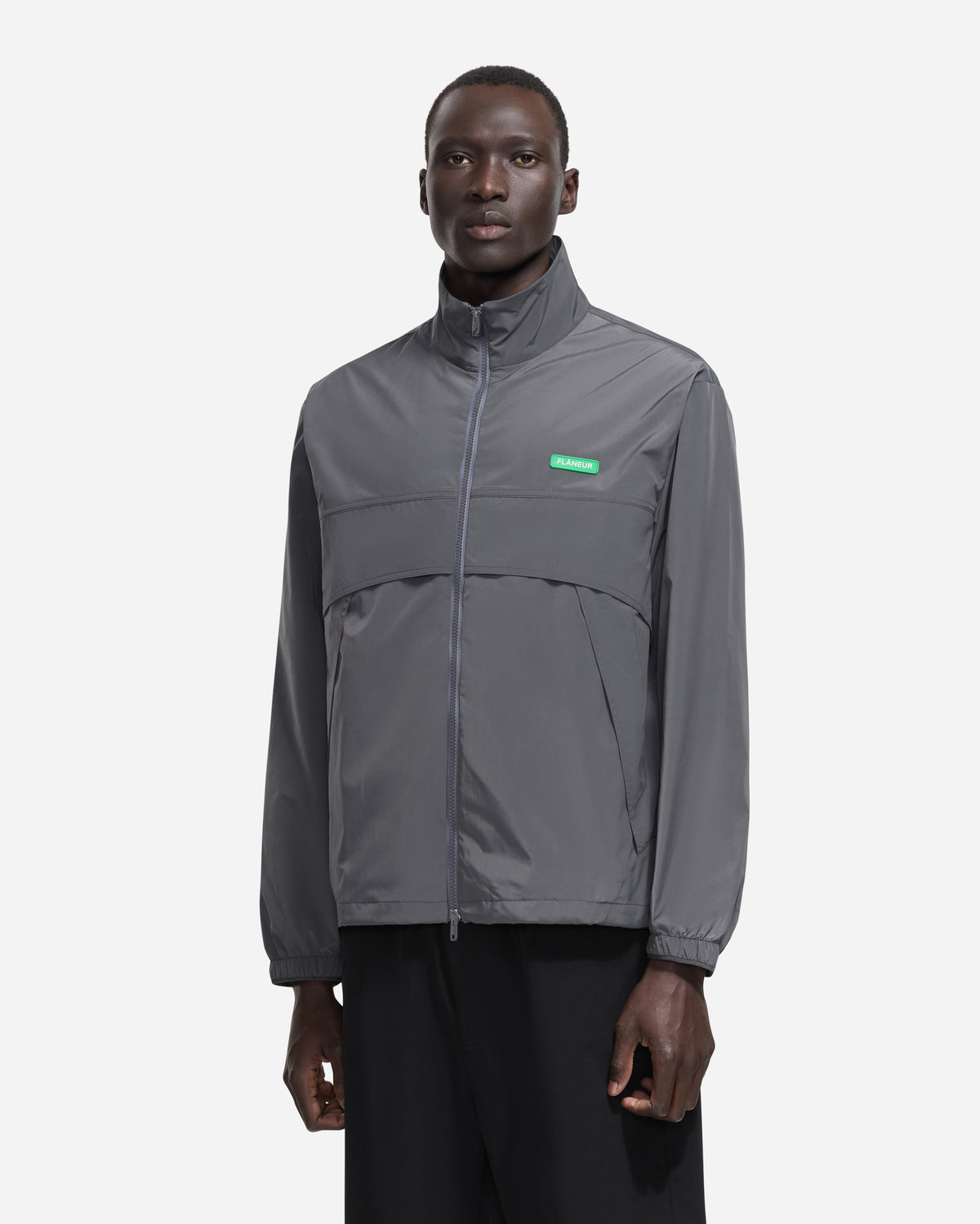 Badge Track Jacket | Dark Grey