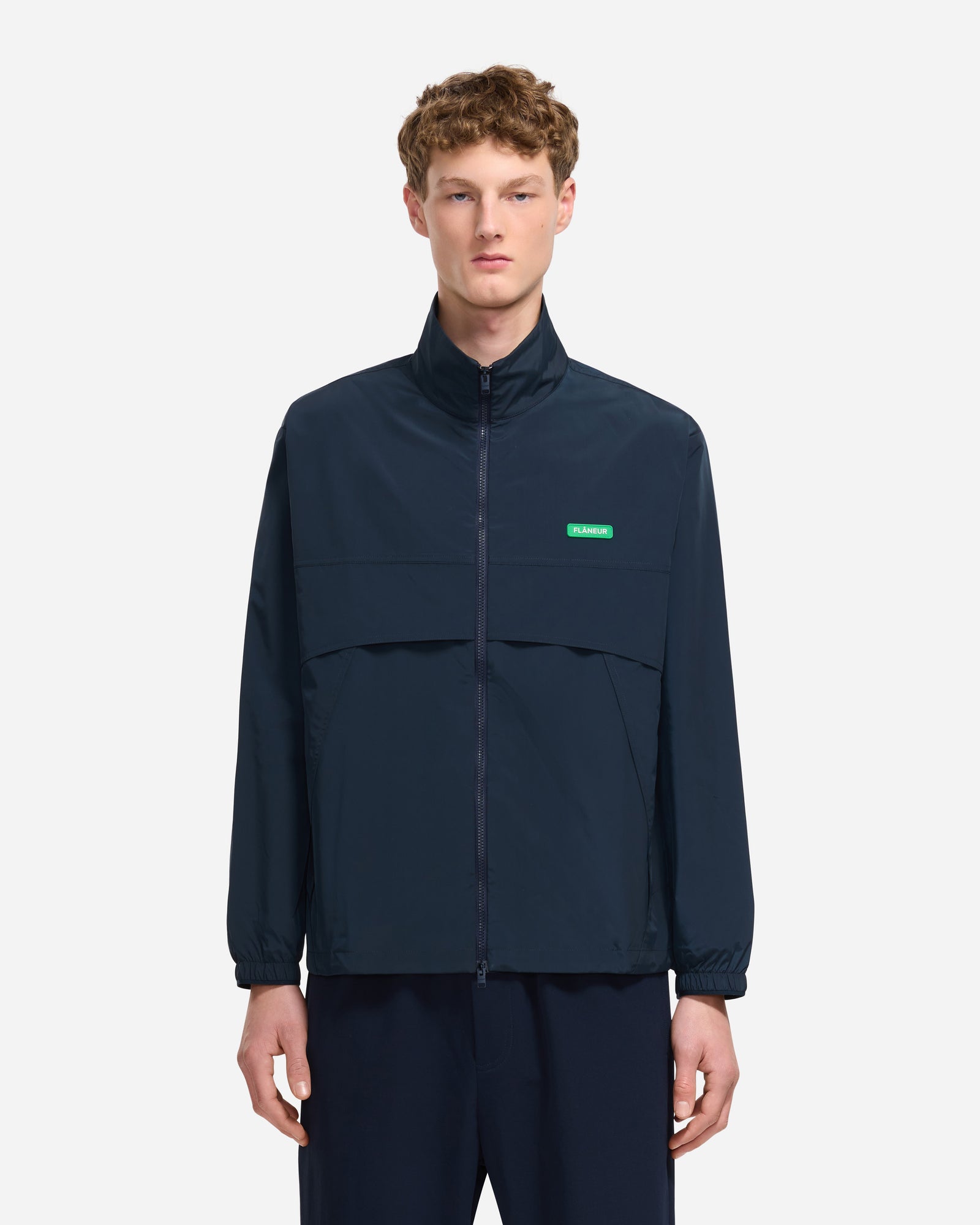 Badge Track Jacket | Navy
