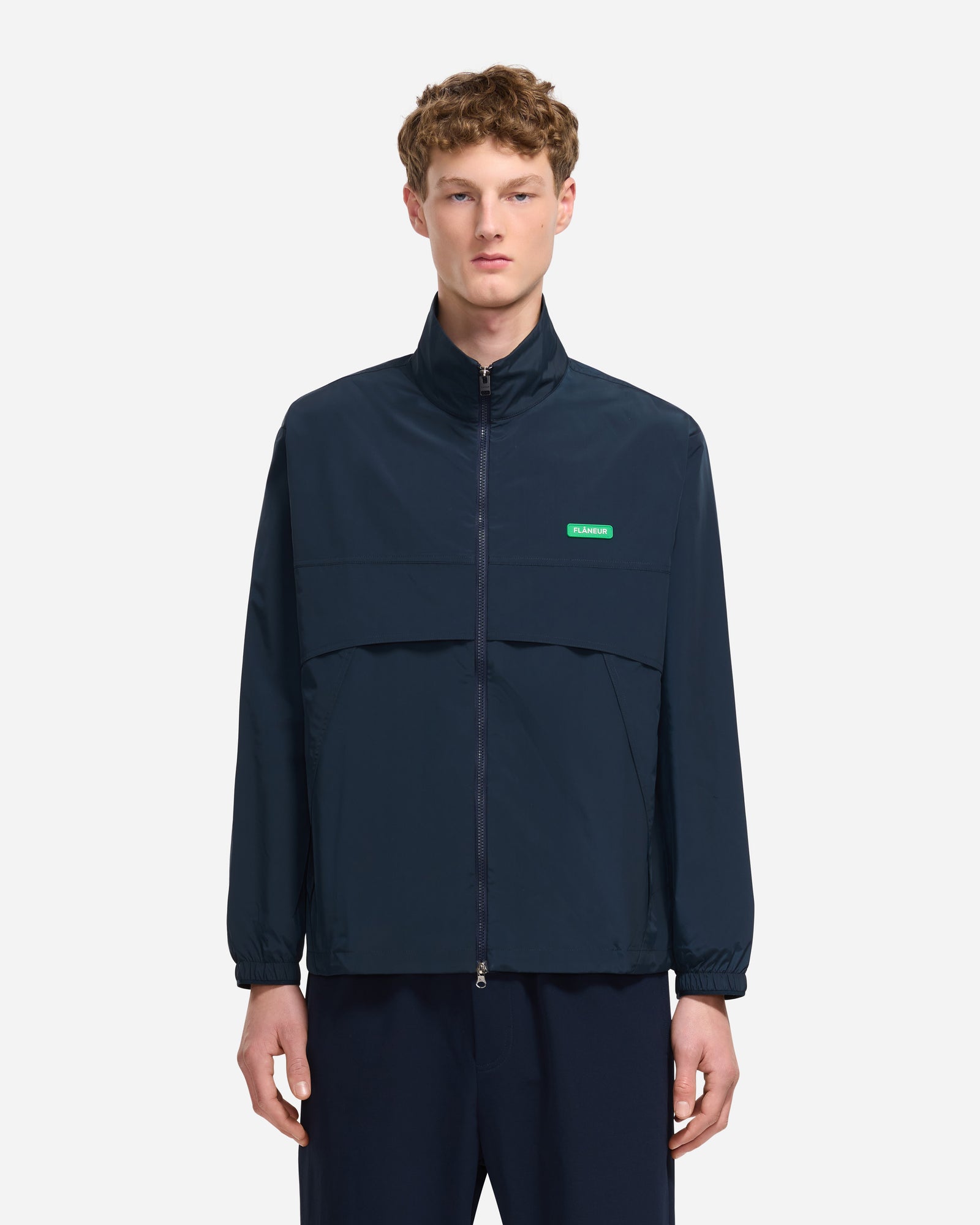 Badge Track Jacket | Navy