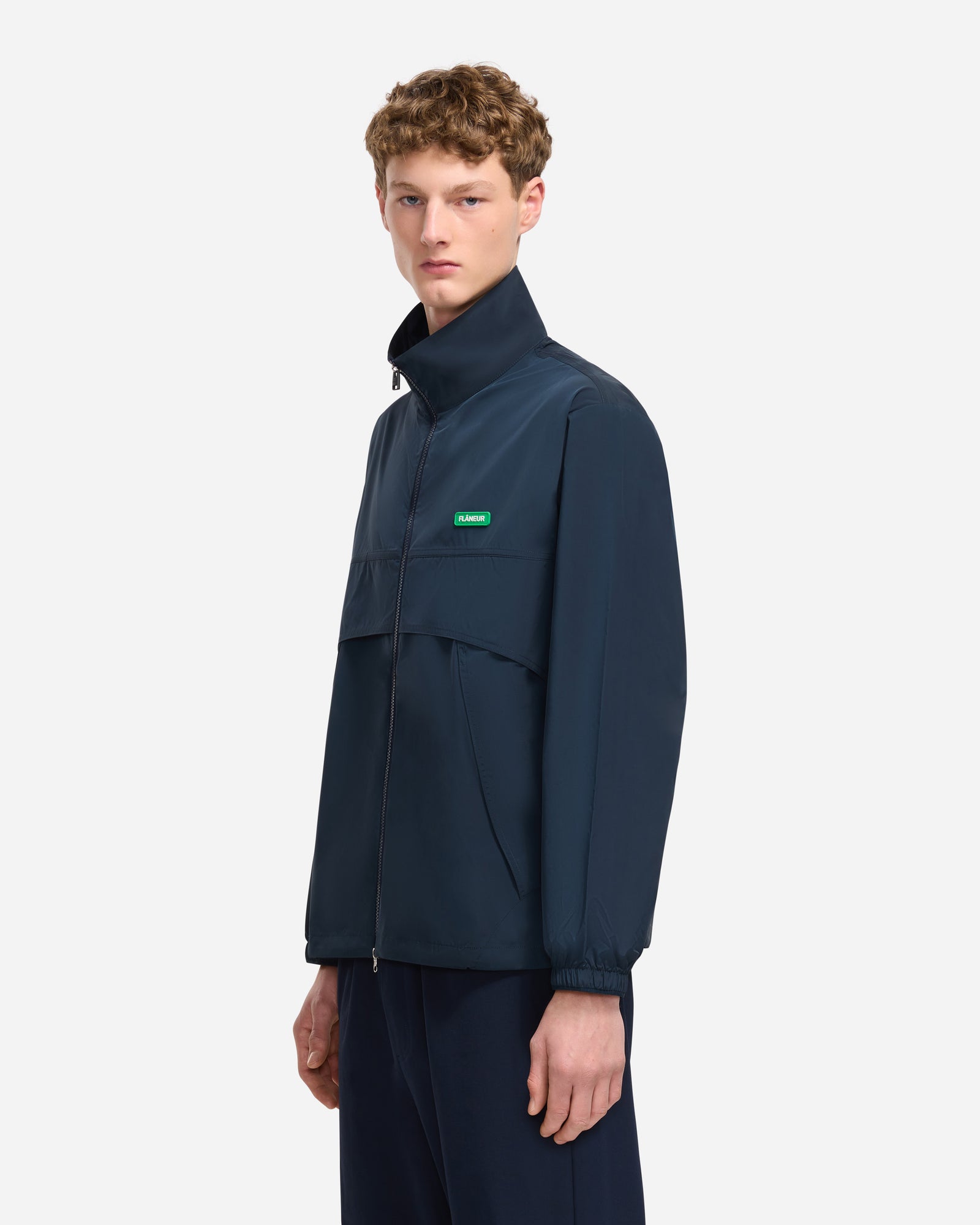 Badge Track Jacket | Navy