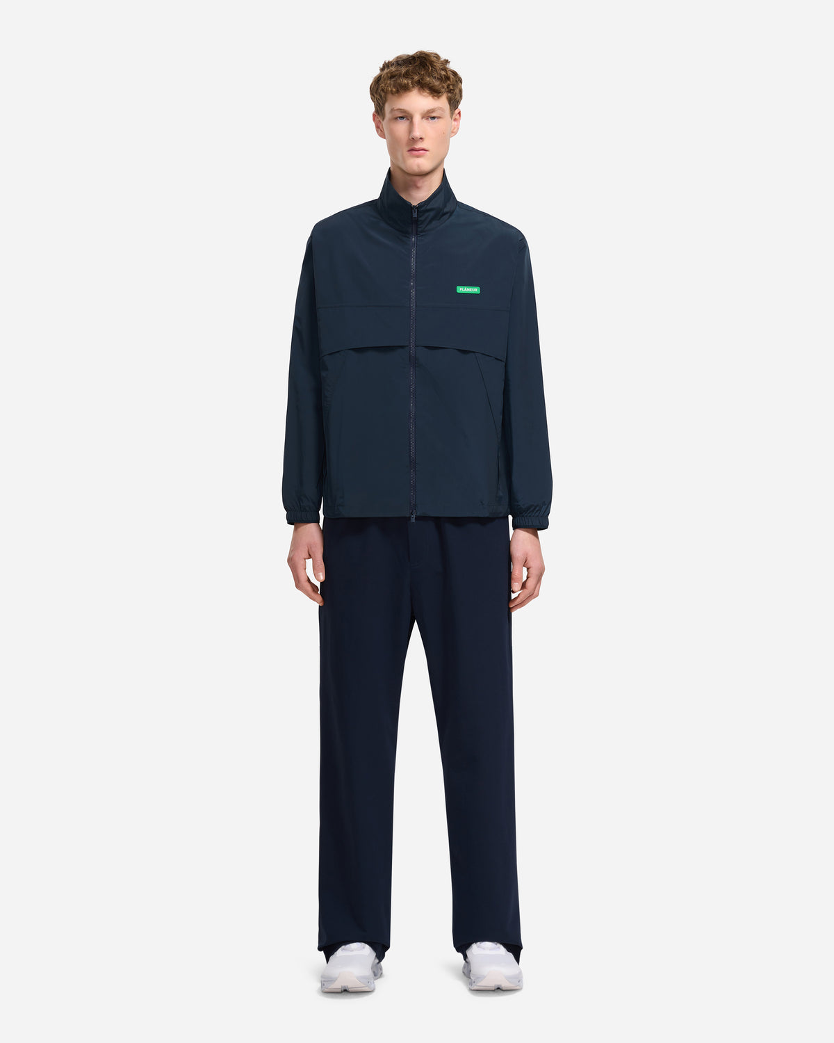 Badge Track Jacket | Navy