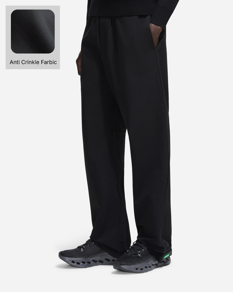 Badge Formal Tech Pants | Black
