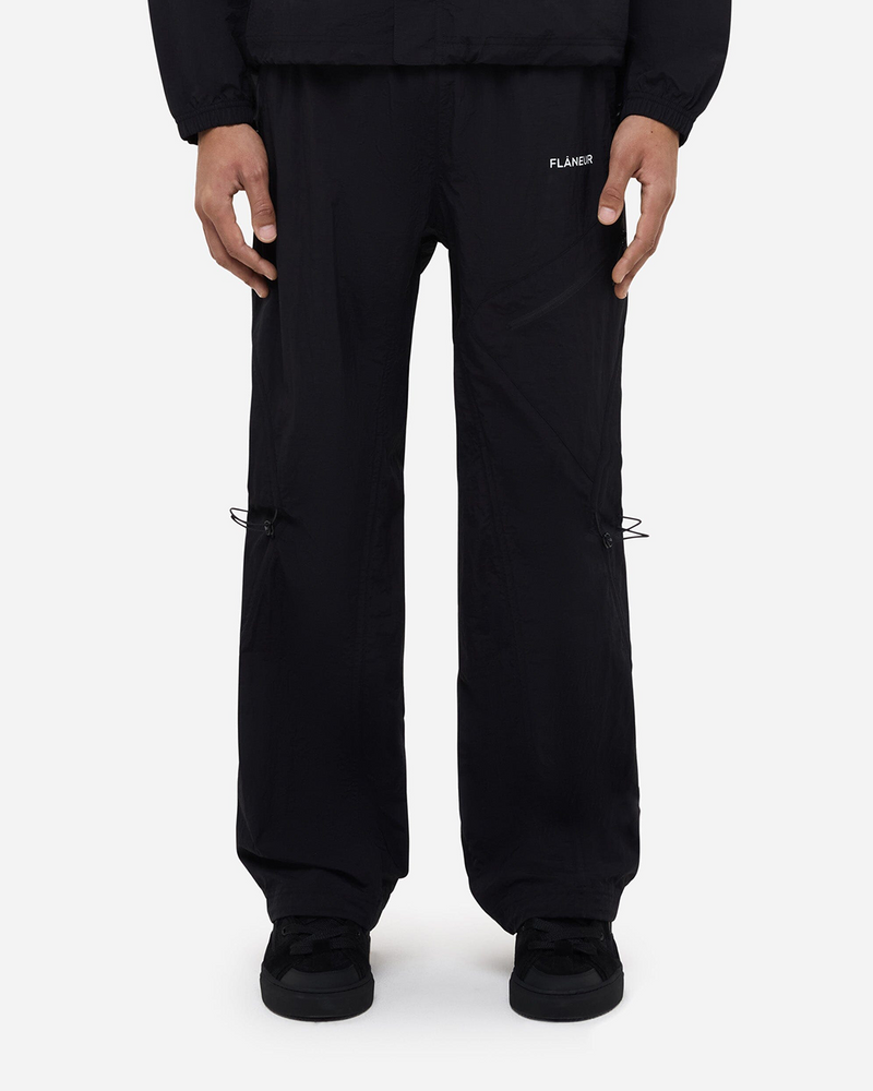 Turtle Nylon Trousers | Black