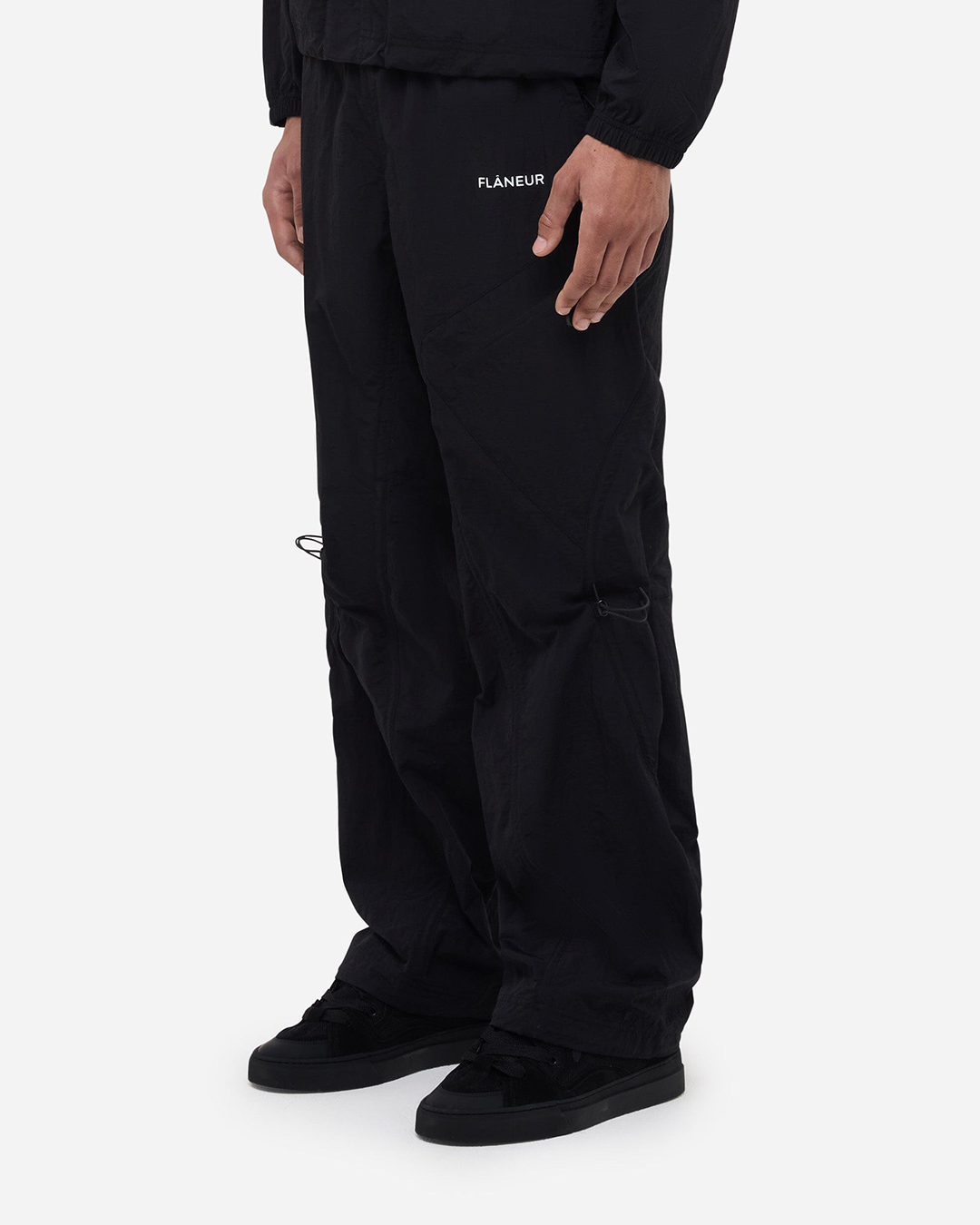 Turtle Nylon Trousers | Black