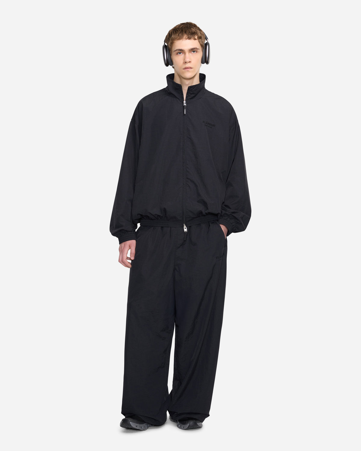 Sound & Design Oversized Track Pants | Black