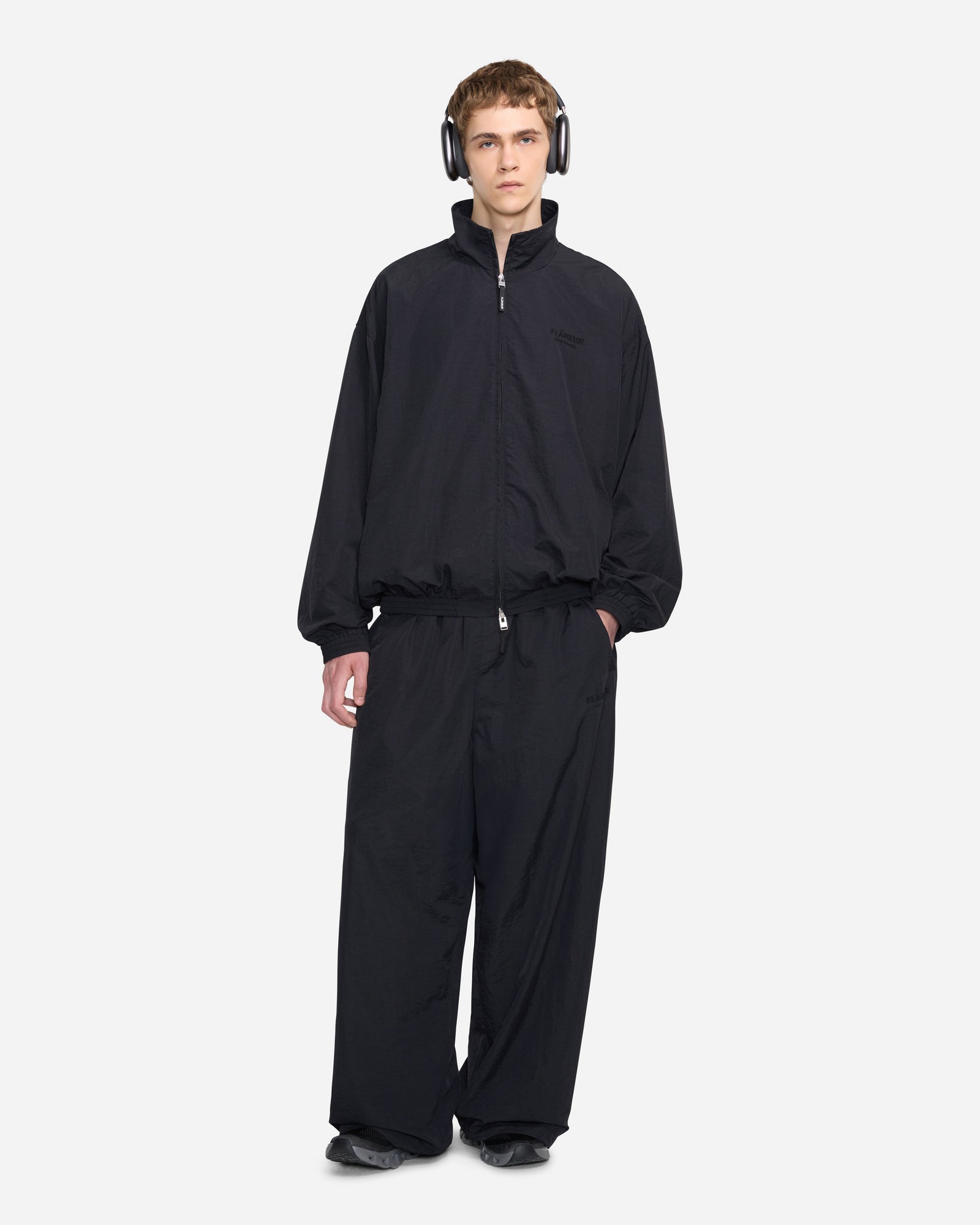 Sound & Design Oversized Track Pants | Zwart