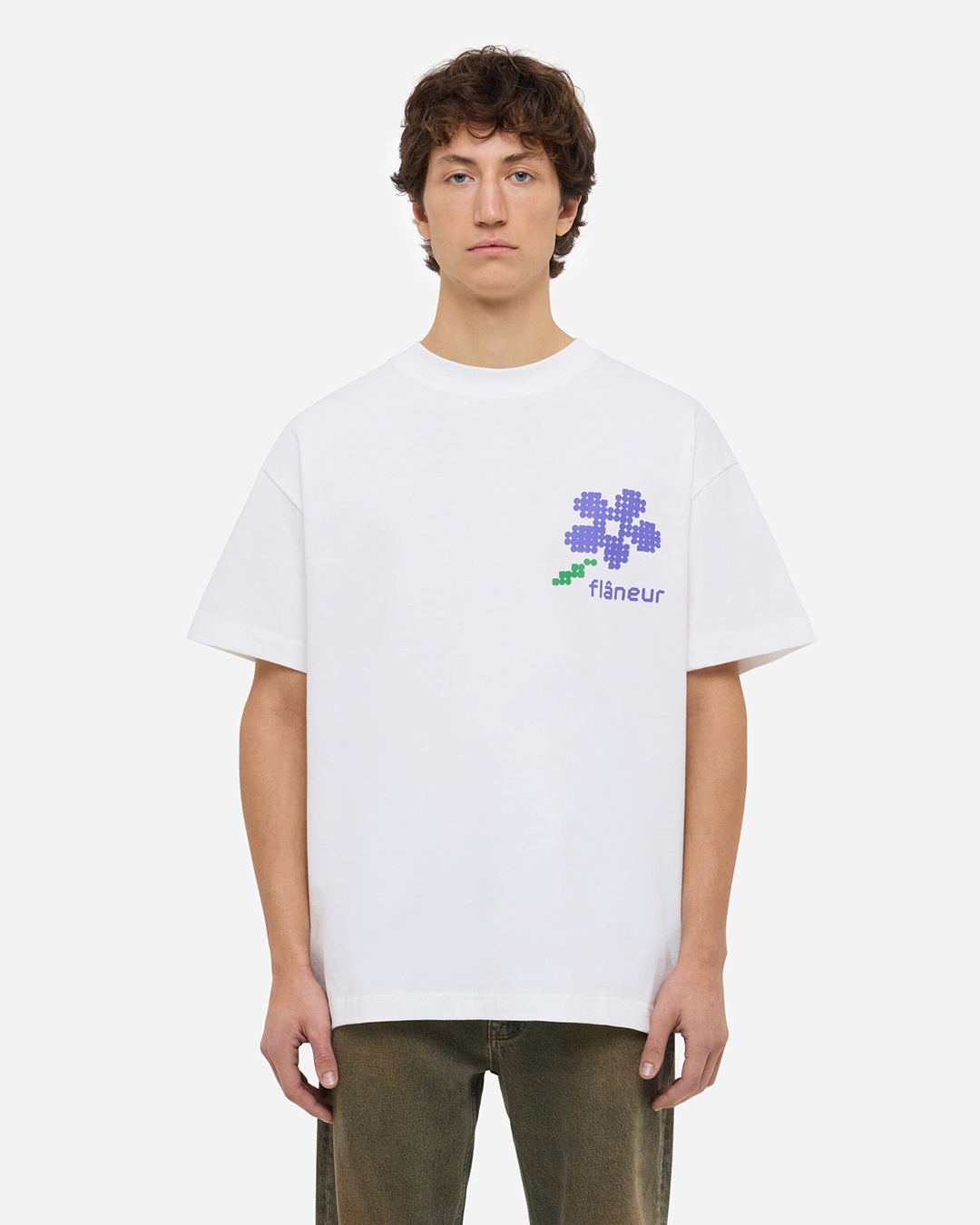 Pixel Flower T-Shirt | Weiß