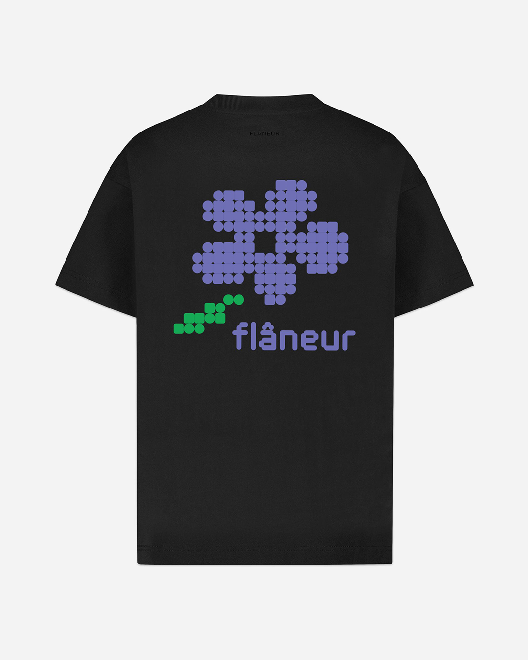 Pixel Flower T-Shirt | Schwarz
