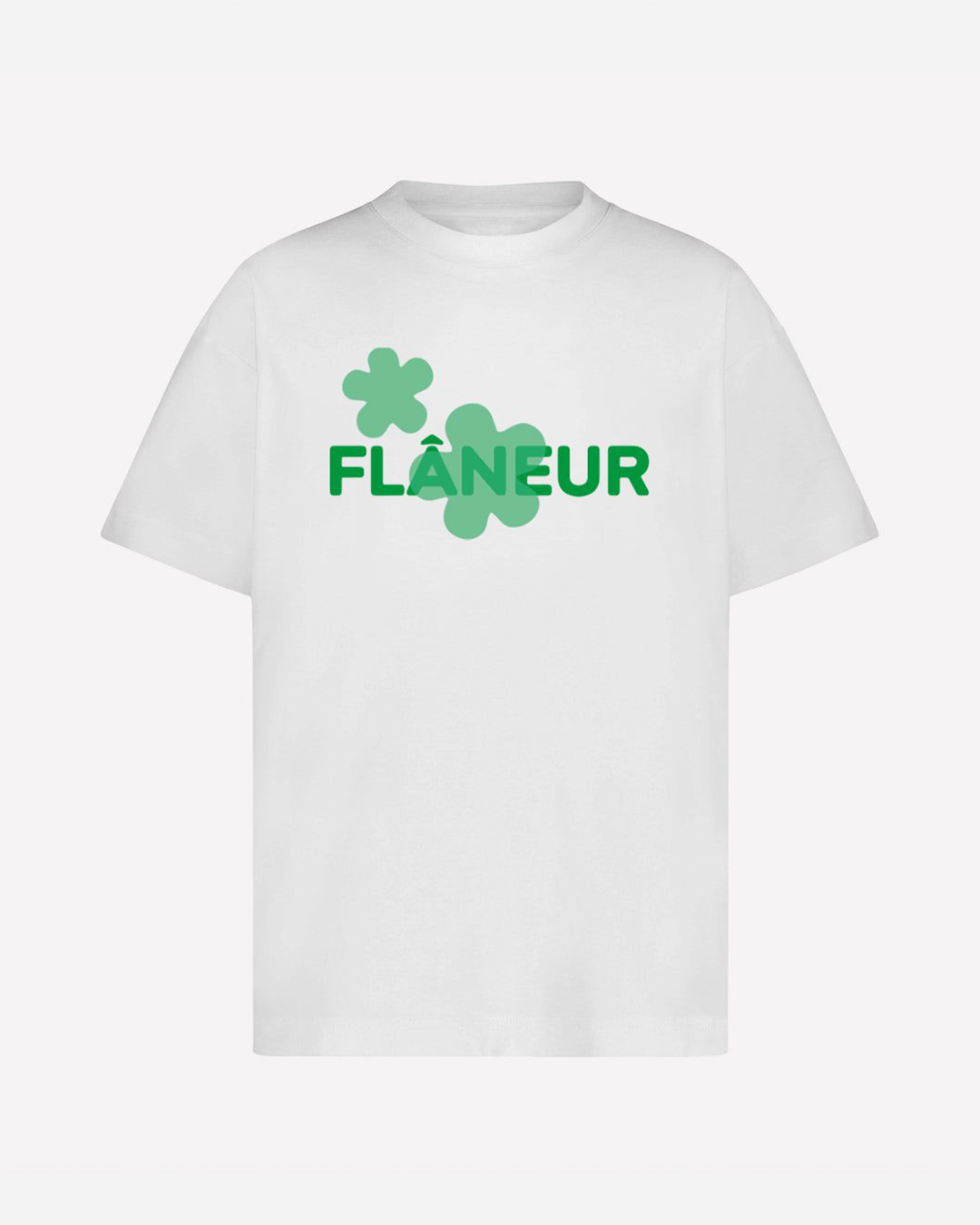 Bio-Blumen-T-Shirt | Weiß