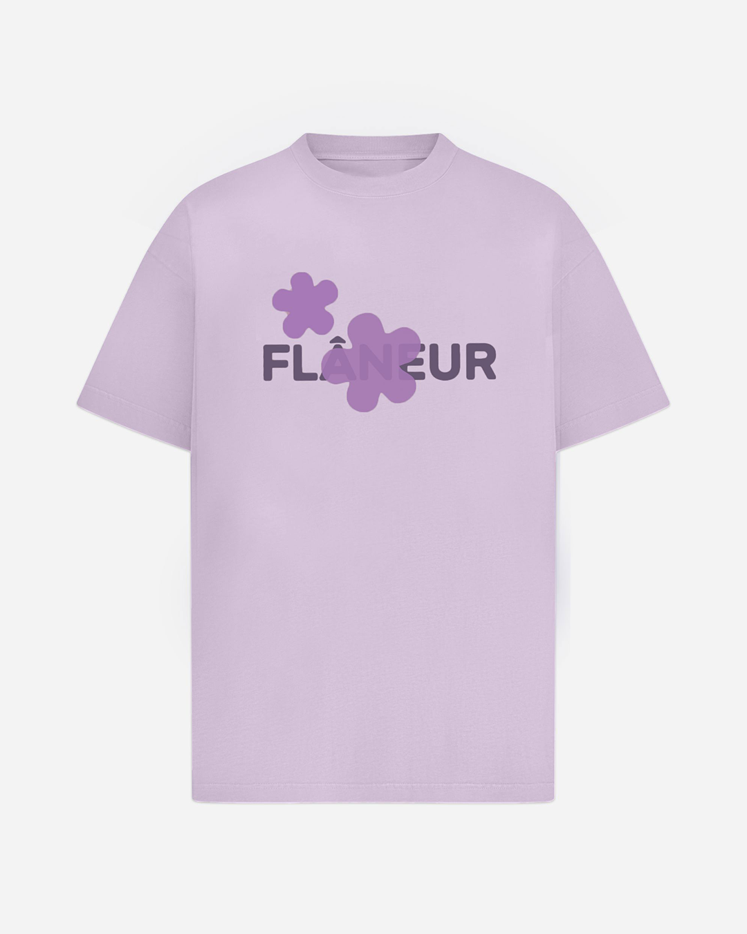 Bio-Blumen-T-Shirt | Zartes Lila