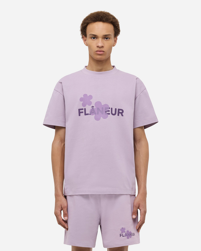 Organic Flower T-Shirt | Soft Purple