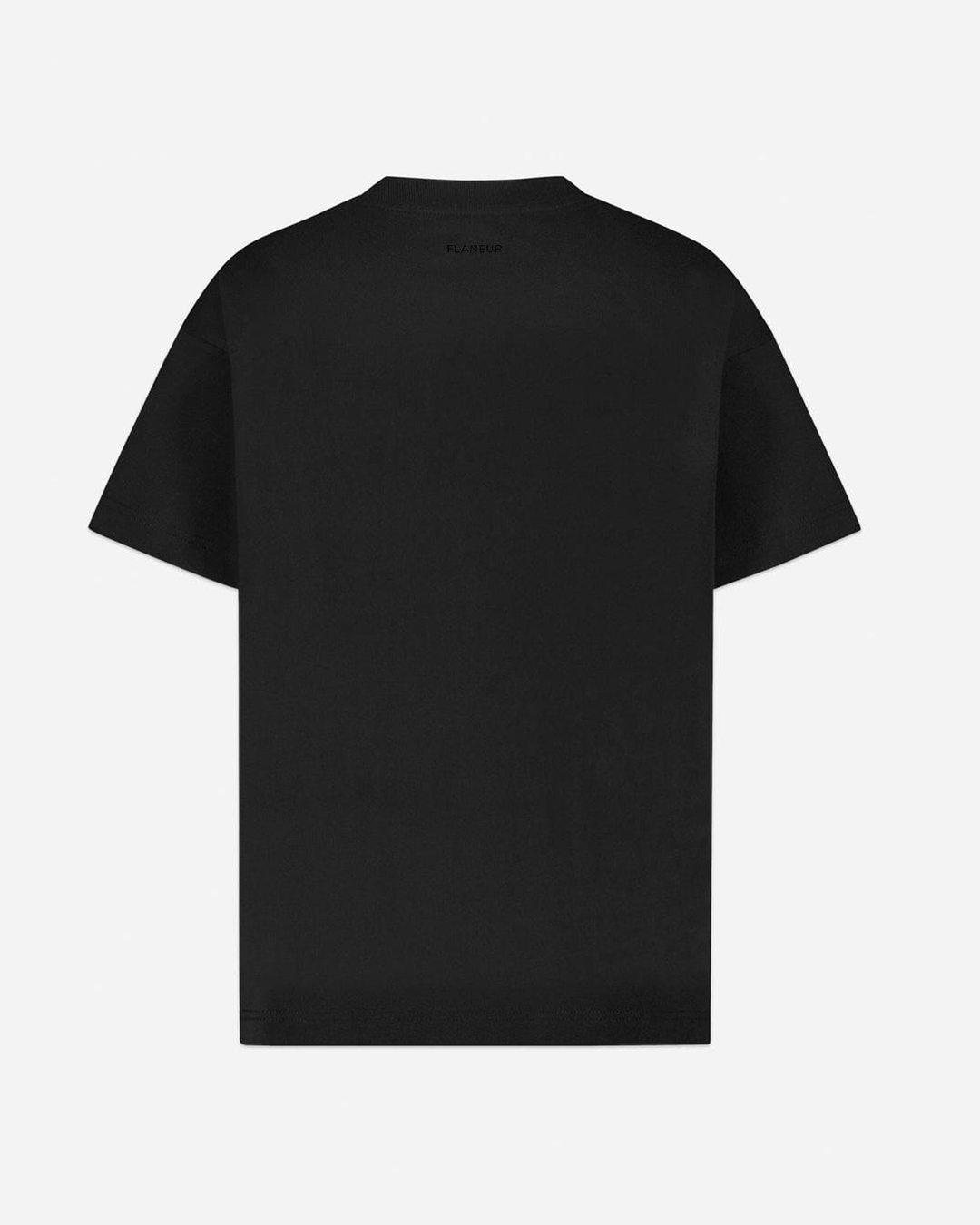 Bio-Blumen-T-Shirt | Schwarz
