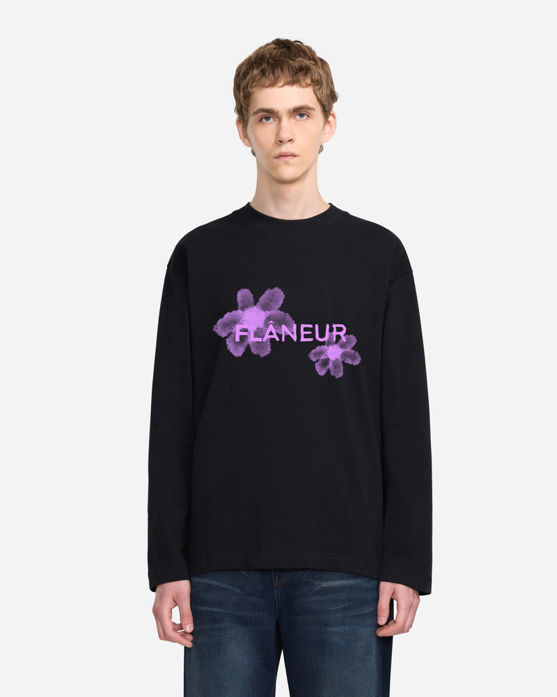 Floral Watercolor Long Sleeve | Black/Purple