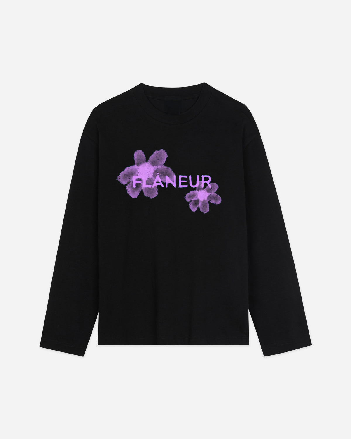 Floral Watercolor Long Sleeve | Black/Purple