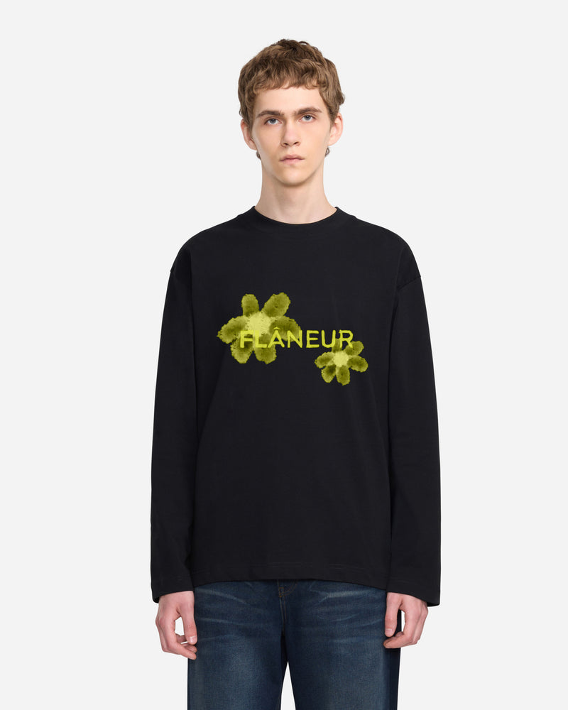 Floral Watercolor Long Sleeve | Black/Yellow