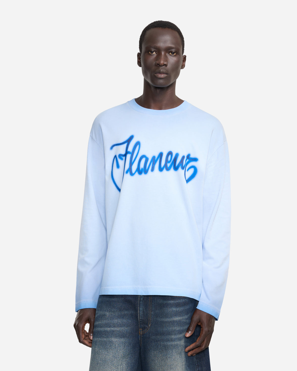 Airbrush Summer Long Sleeve | Washed Blue