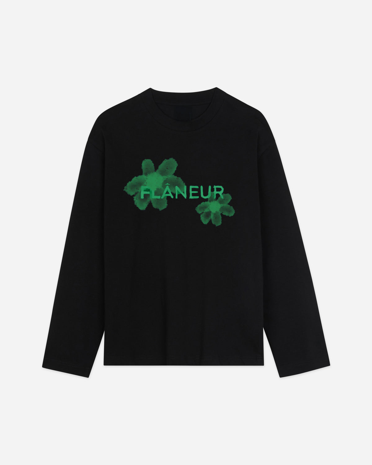 Floral Watercolor Long Sleeve | Black/Green