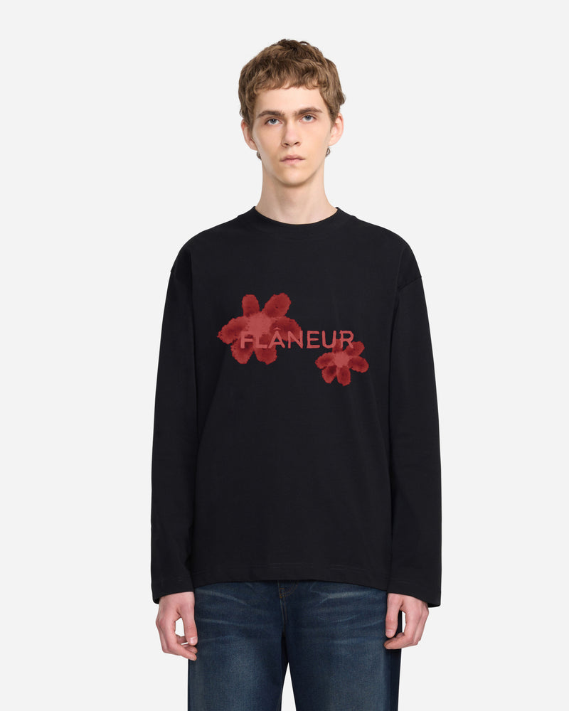 Floral Watercolor Long Sleeve | Black/Red