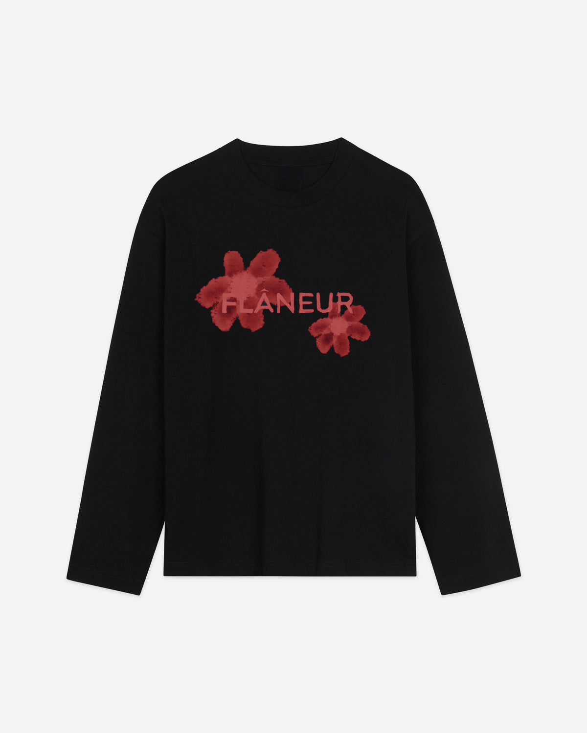 Floral Watercolor Long Sleeve | Black/Red