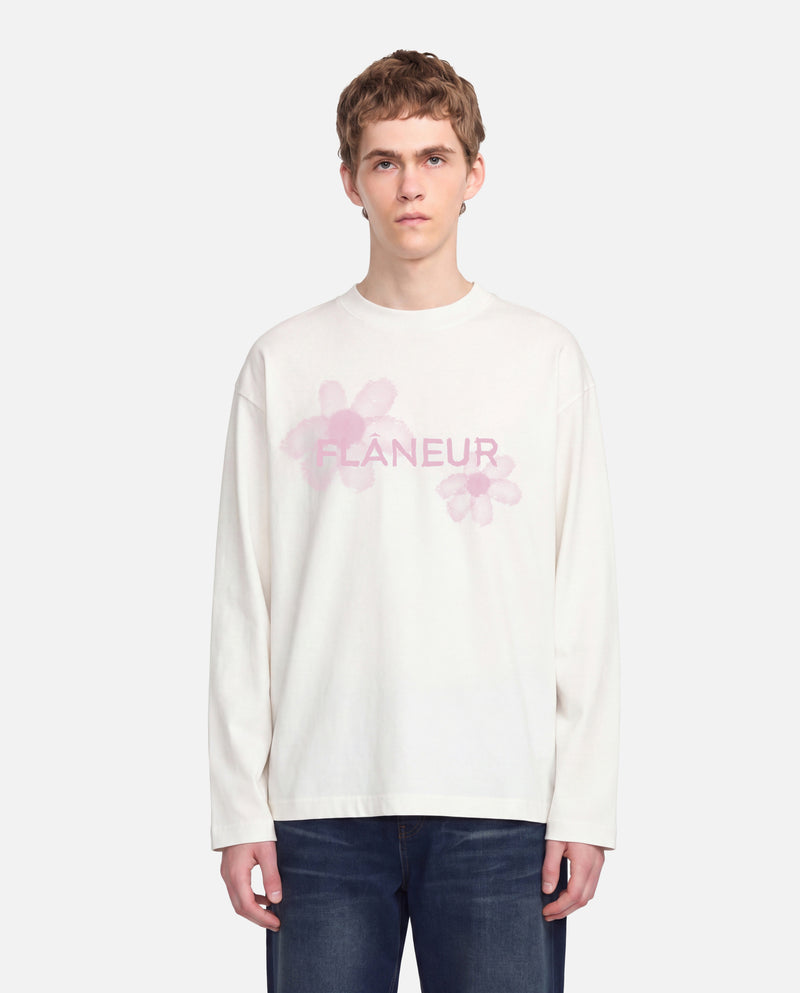 Floral Watercolor Long Sleeve | White/Pink