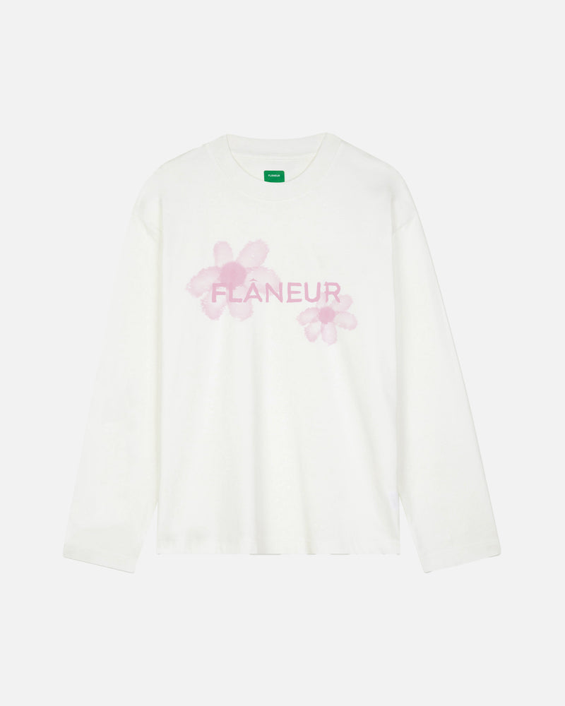 Floral Watercolor Long Sleeve | White/Pink