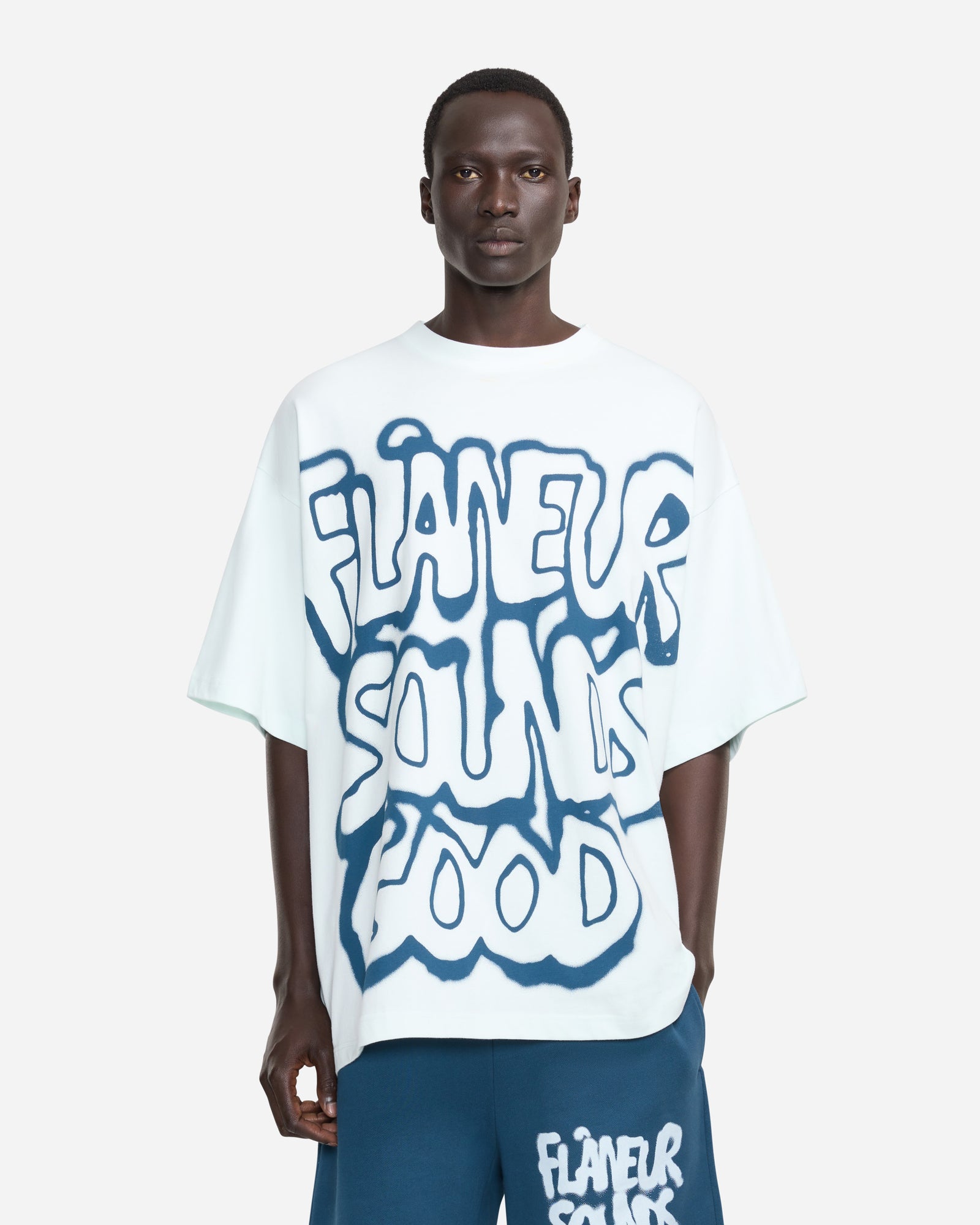 Sounds Good Spray T-Shirt | Soft Blue