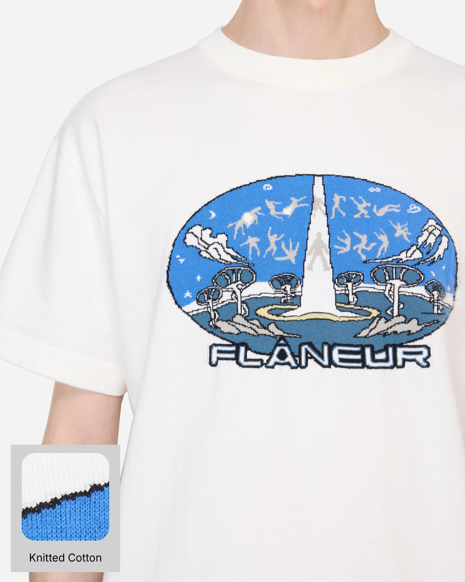 Gestricktes Euphorie-T-Shirt | Weiß